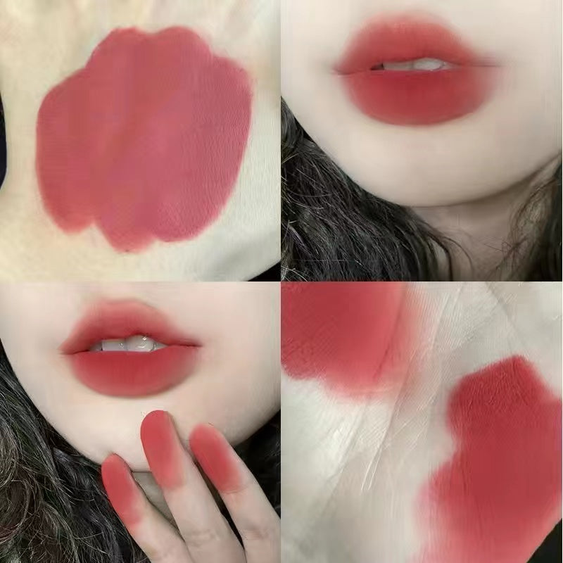 PinkyFocus Matte Lip Gloss Fog Surface Velvet Lasting Ice Cubes Lip Glaze Lasting Lipstick