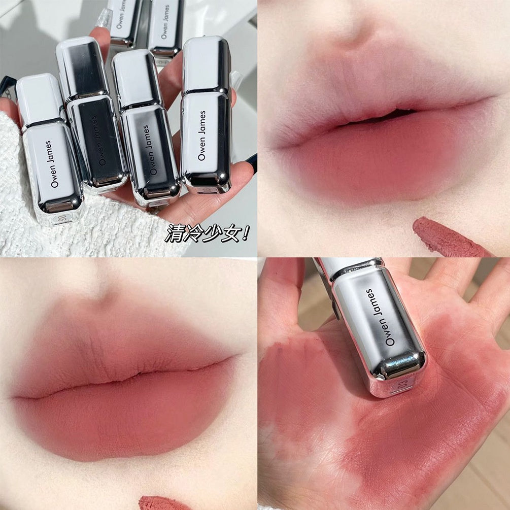 Lip Gloss Silver Square Tube Matte Not Easy To Fade Lasting Water Proof Nature Lipstick