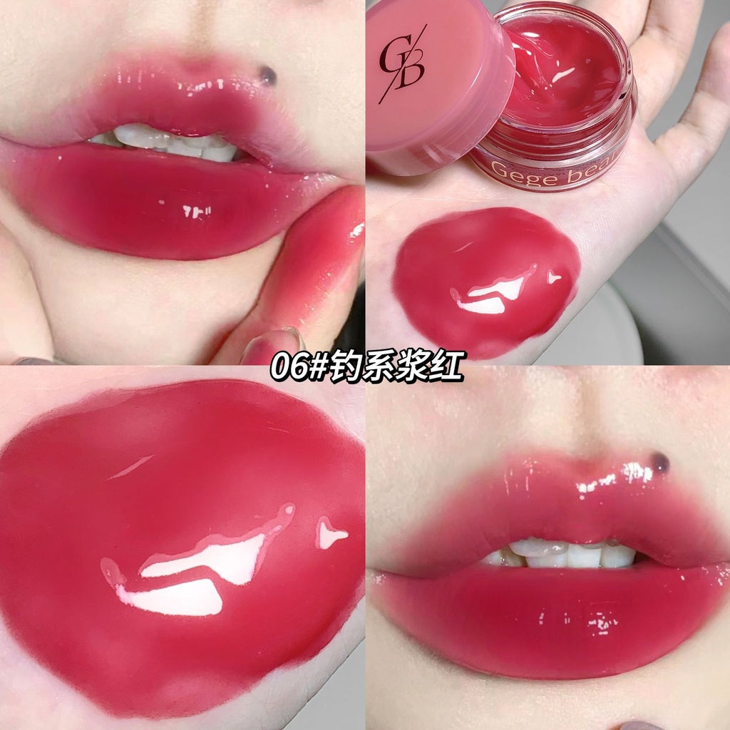 Gege Bear Lip Gloss Jam Jelly Moisturize Mirror Surface Lipstick