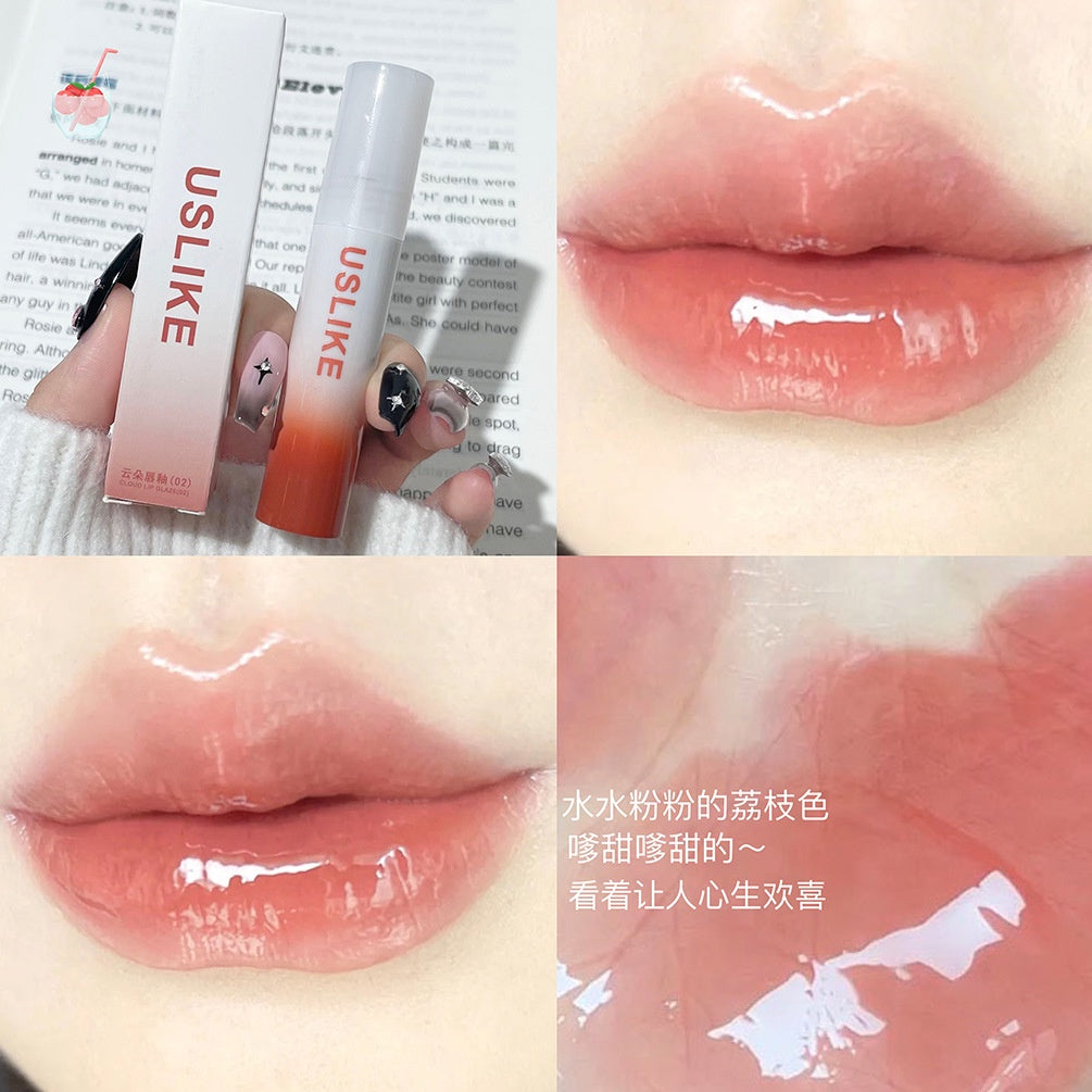 Uslike Lip Gloss Mirror Moisturize Moisturizing Lasting Not Easy To Fade Lipstick 6-colors