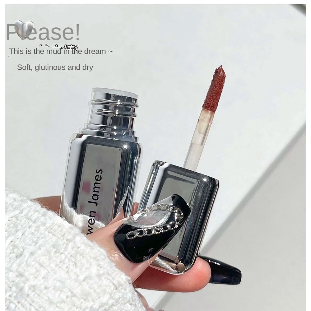 Lip Gloss Silver Square Tube Matte Not Easy To Fade Lasting Water Proof Nature Lipstick