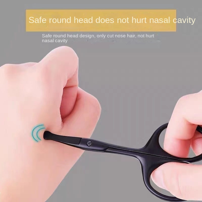 Nose Hair Scissors Round Head Nose Hair Trimmer Manual Trimming Hair Removal