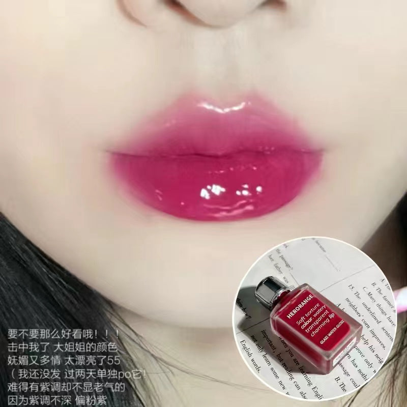 Herorange Lip Gloss Cute Juice Mirror Surface Moisturizing Moisturize Lasting Lipstick