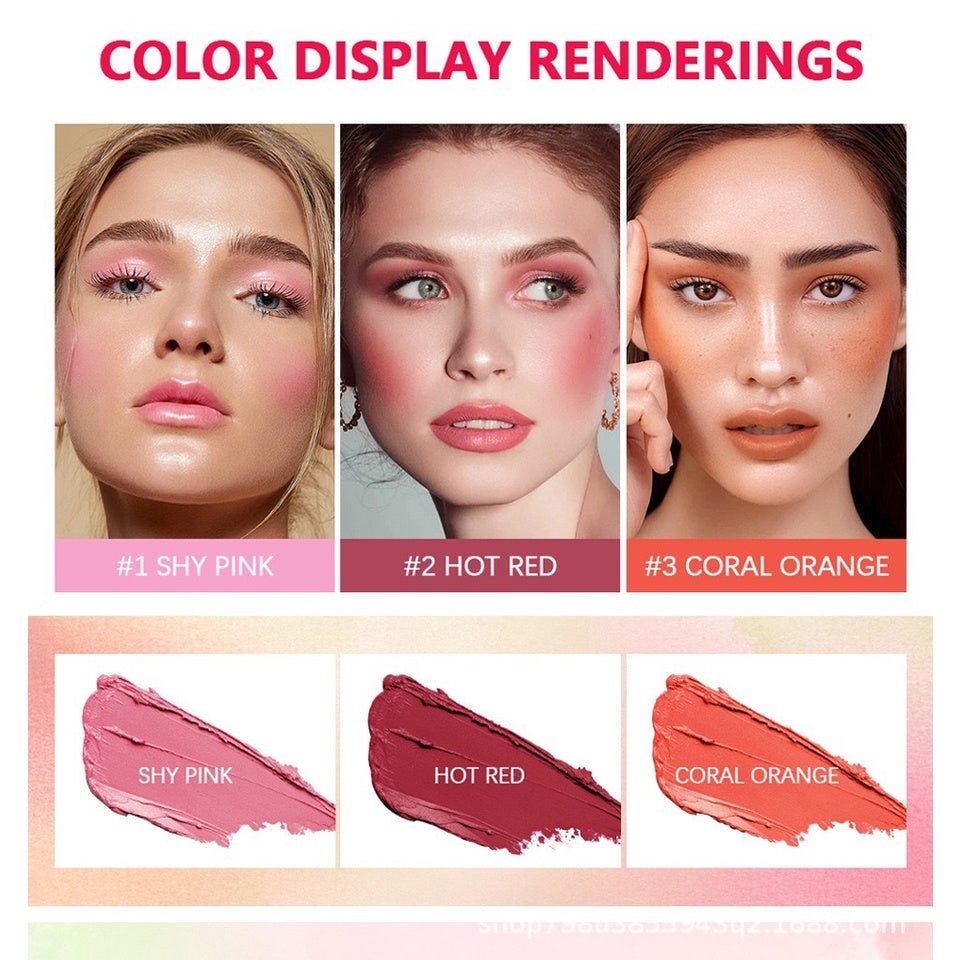 Blush TContouring Nature Nude Blush Moisturize Water Proof Lasting Not Easy To Fade