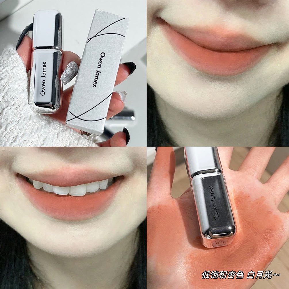 Lip Gloss Silver Square Tube Matte Not Easy To Fade Lasting Water Proof Nature Lipstick