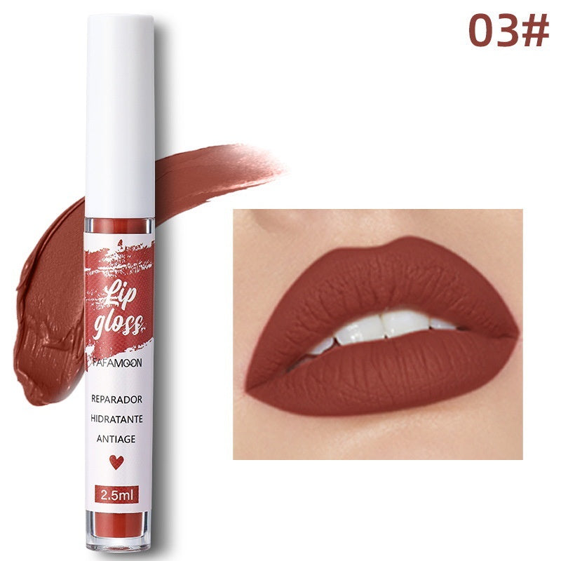 Lip Gloss Not Easy To Stick To The Cup Lasting Matte Not Easy To Fade Water Proof Nature Lipstick