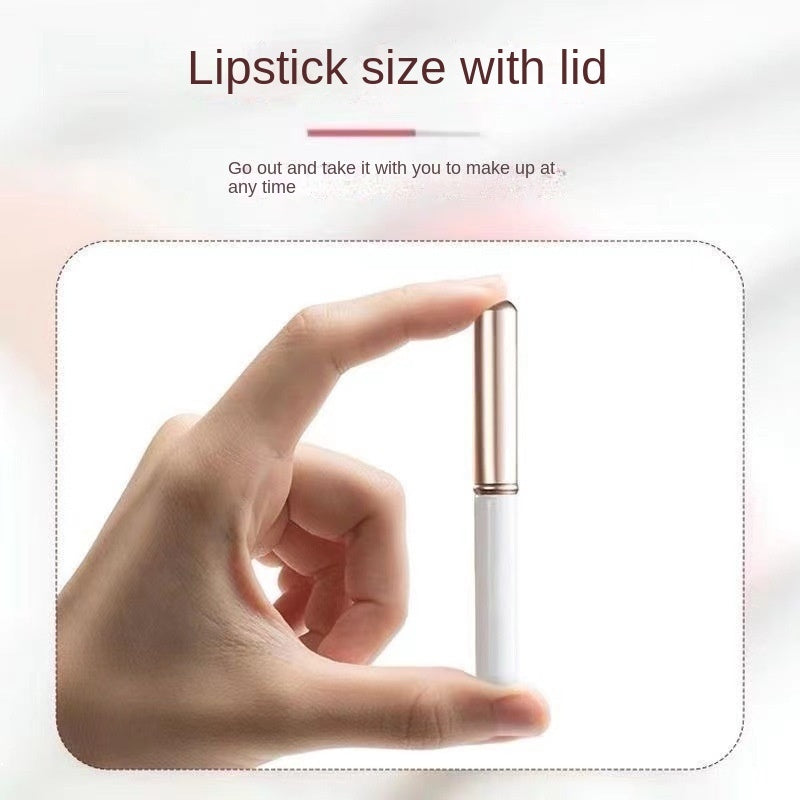 Mini Lid Lip Brush Portable Makeup Artist Dedicated Faint Short Handle Mini Round Head Lipstick Brush Beauty Tool