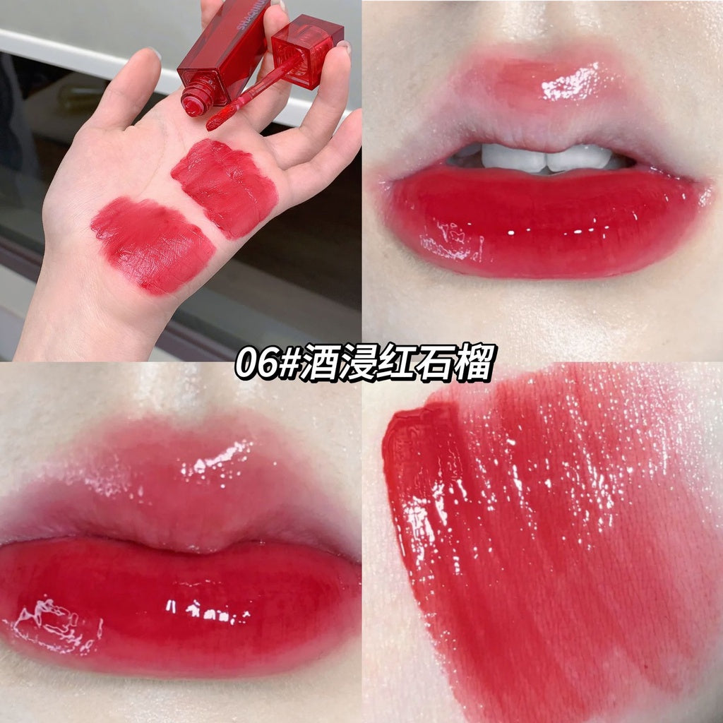 Lip Gloss Red Mirror Surface Lip Glaze Moisturize Moisturizing Lasting Lipstick