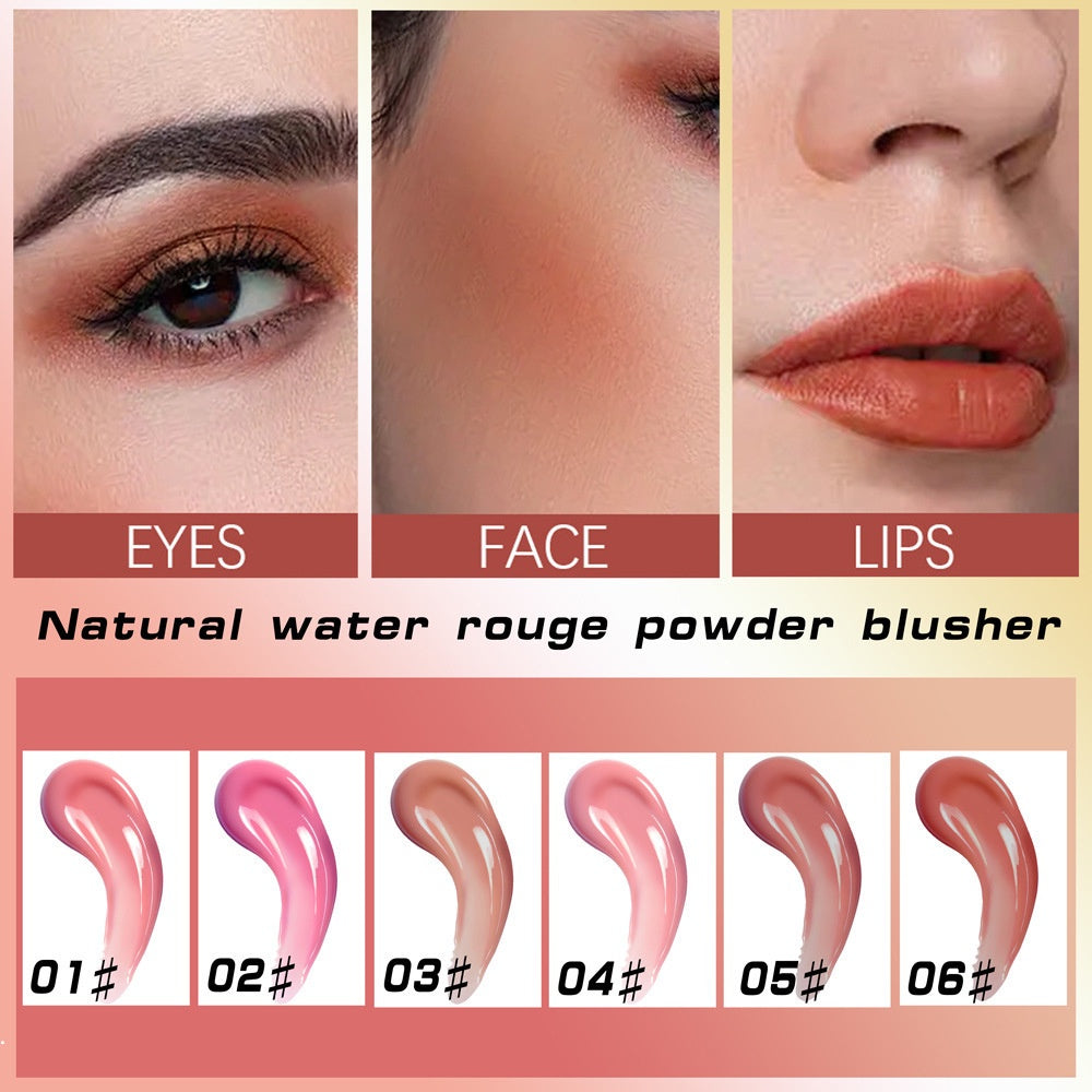 Liquid Blush Lip Gloss Multifunction Contouring Pink Moisturize Nature Blush