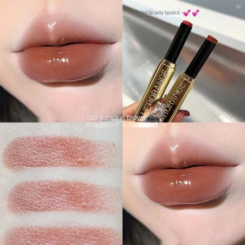 HERORANGE Lip Gloss Small Gold Tube Mirror Lipstick Nature Nourish High Value Not Easy To Dip The Cup