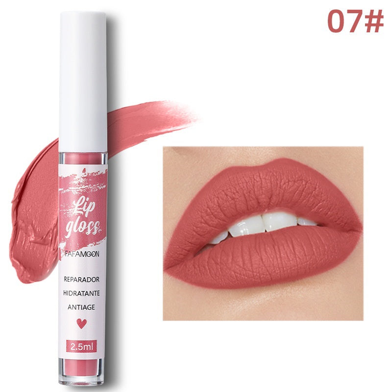 Lip Gloss Not Easy To Stick To The Cup Lasting Matte Not Easy To Fade Water Proof Nature Lipstick