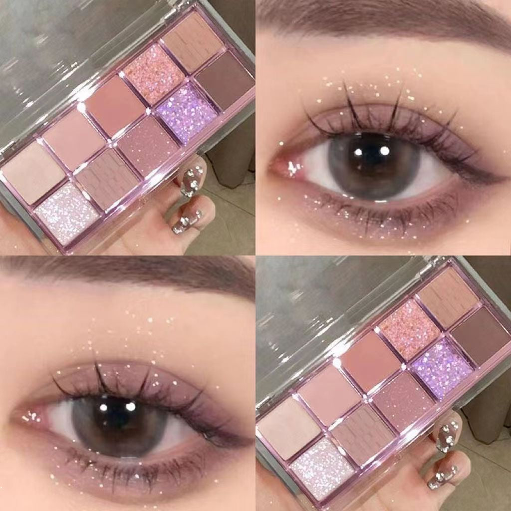 Eye Shadow Pearlescent Sparkling Matte Purple Water Proof Lasting Nature Not Easy To Fade