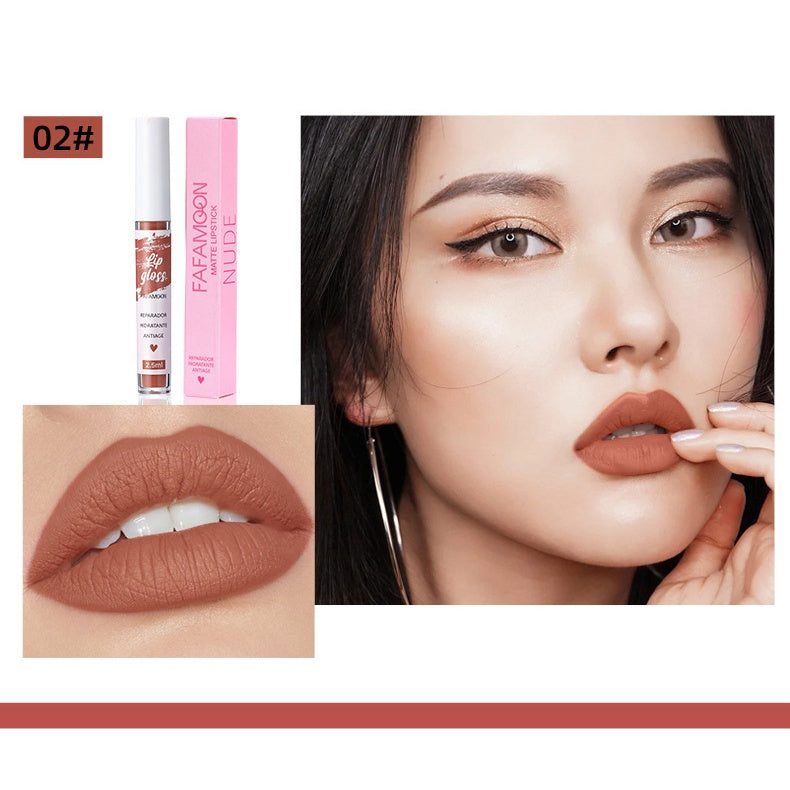 Lip Gloss Not Easy To Stick To The Cup Lasting Matte Not Easy To Fade Water Proof Nature Lipstick