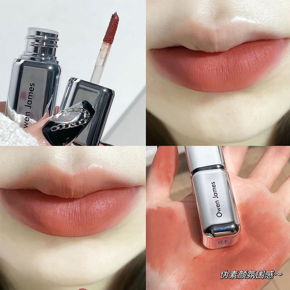 Lip Gloss Silver Square Tube Matte Not Easy To Fade Lasting Water Proof Nature Lipstick