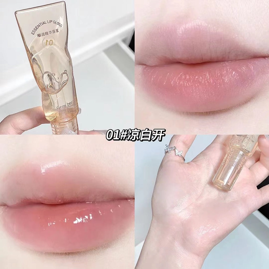 Gege Bear Lip Gloss Mirror Nourish Moisturize Water Proof Lip Oil Lipstick 6-colors