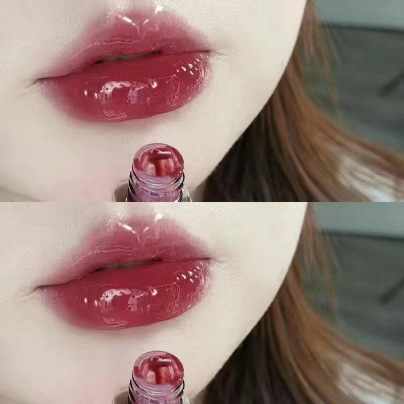 Herorange Lip Gloss Purple Circular Tube Mirror Surface Moisturize Moisturizing Lasting Lipstick