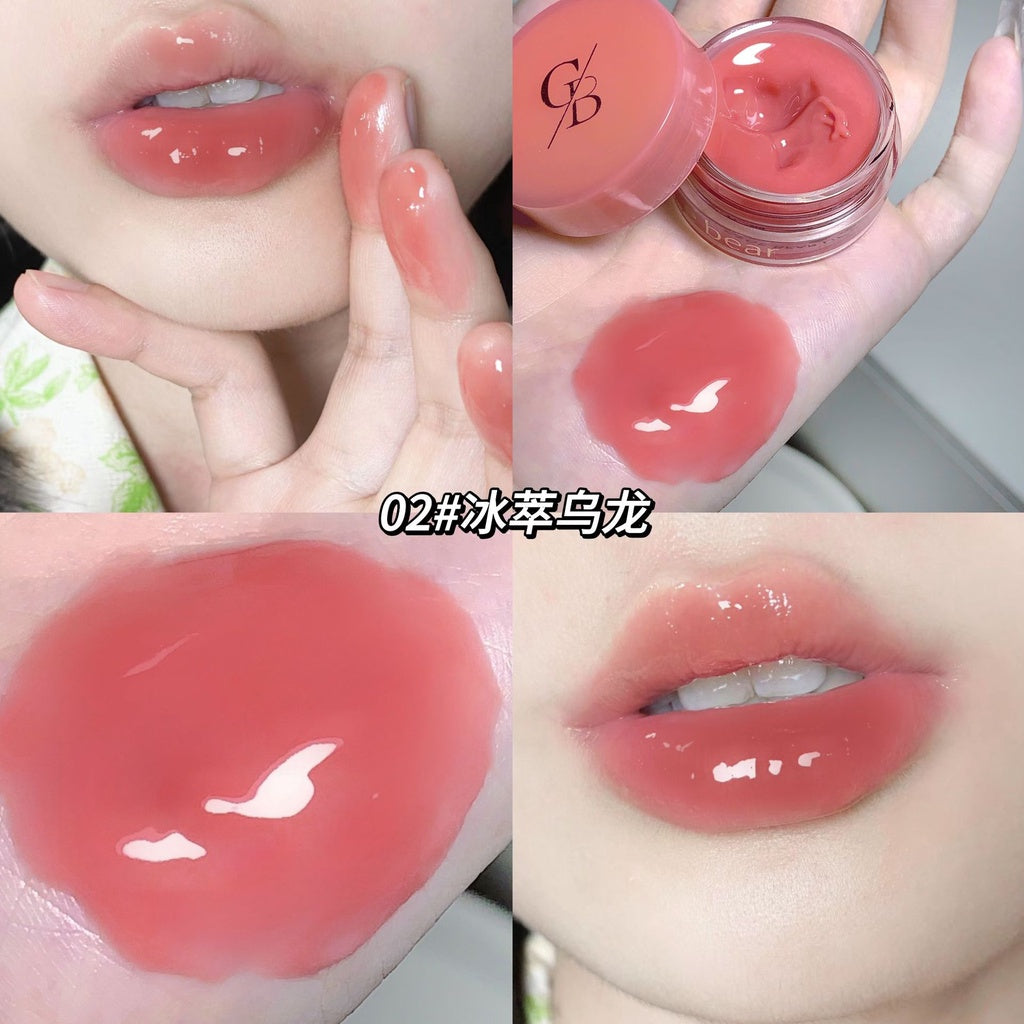 Gege Bear Lip Gloss Jam Jelly Moisturize Mirror Surface Lipstick