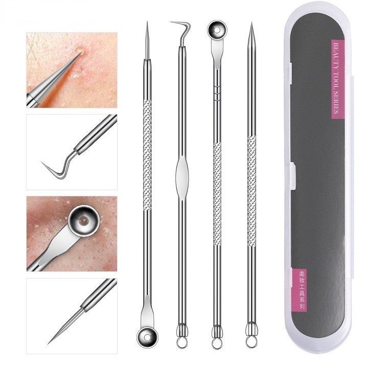 Stainless Steel Double Head Pick Up Acne Remove The Blackhead Tool Kit Cosmetic Needle Cleaning Tools