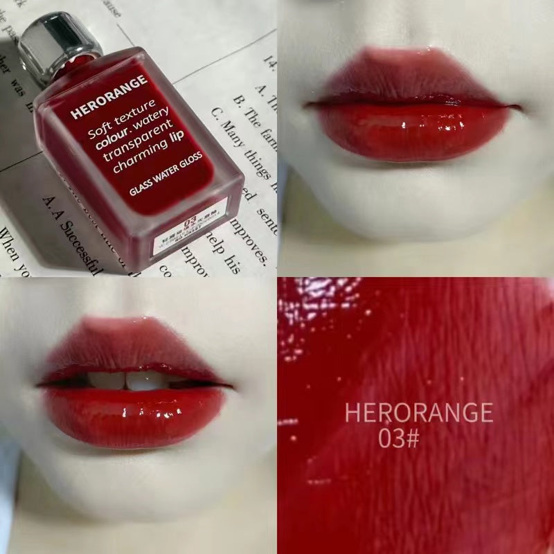 Herorange Lip Gloss Cute Juice Mirror Surface Moisturizing Moisturize Lasting Lipstick