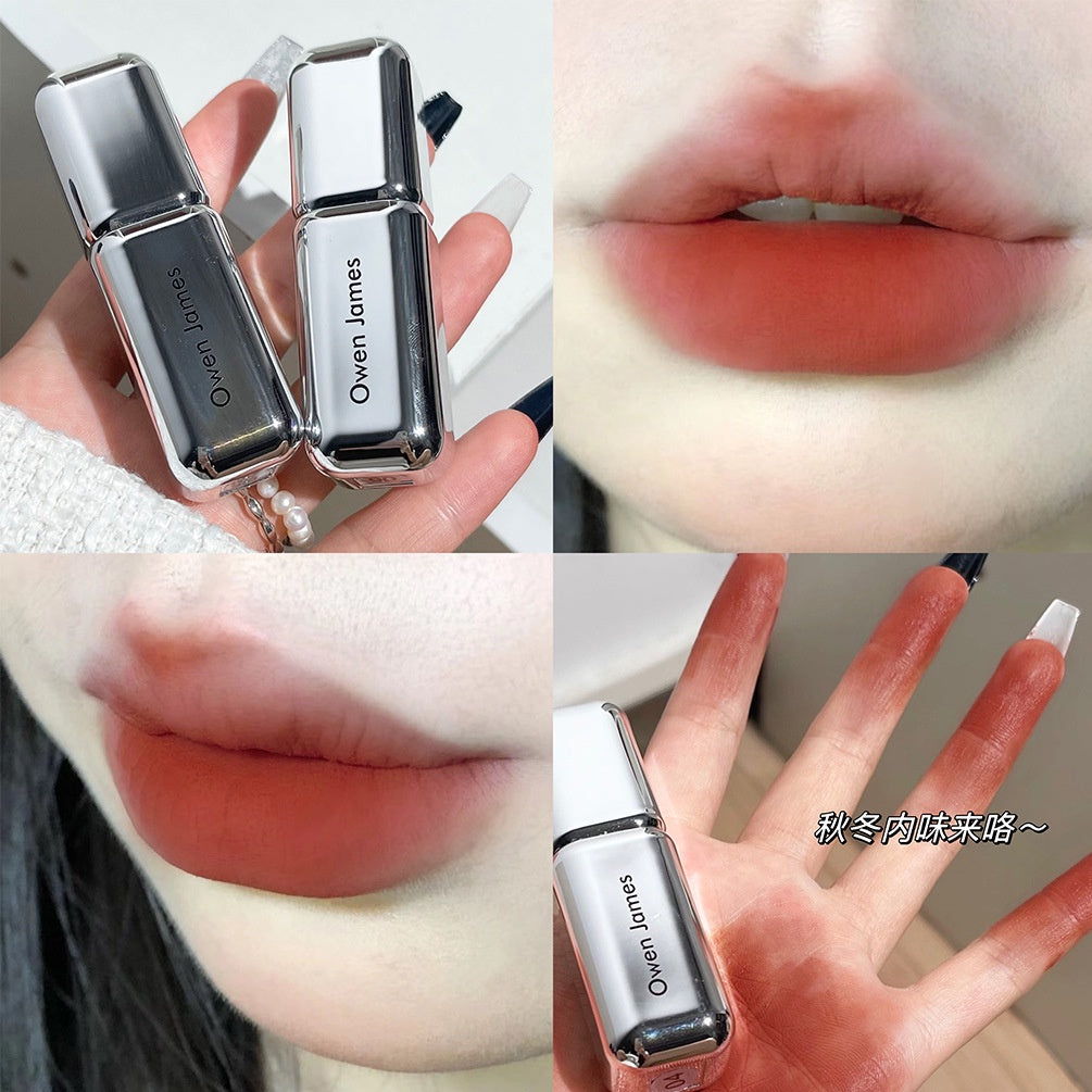 Lip Gloss Silver Square Tube Matte Not Easy To Fade Lasting Water Proof Nature Lipstick