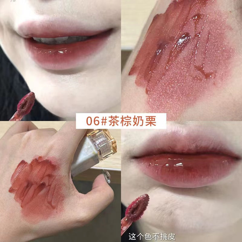 HERORANGE Lip Gloss Mirror Moisturize Moisturizing Lasting Crystal Jelly Lipstick