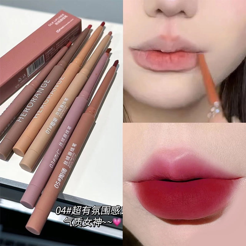 HERORANGE Fog Surface Velvet Lip Thread Lip -shaped Colorful Lip Glaze Lipstick Lasting Nature